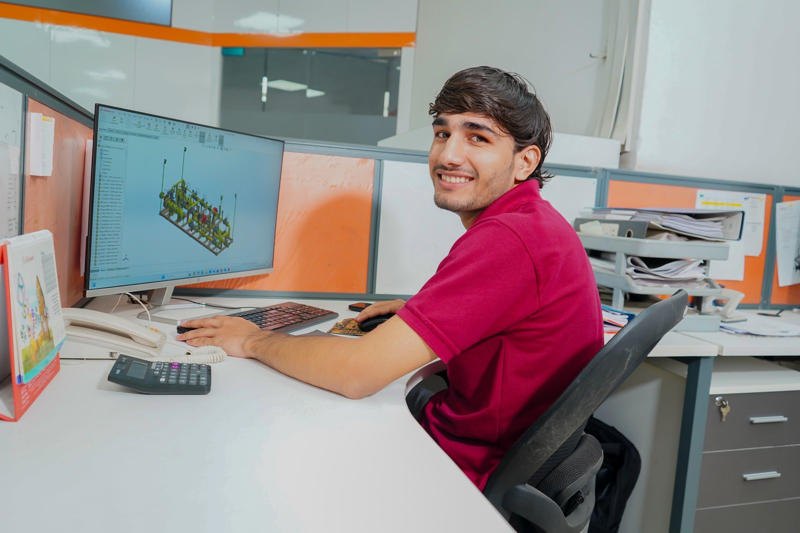 Engineer in yellow jacket